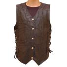 Colete de Couro Feminino SV7522 - Marrom