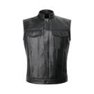 Colete De Couro Preto Masculino Para Motocicleta SOA Punk Primavera Gilet Sons of Anarchy