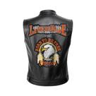 Colete De Couro Preto Masculino Para Motocicleta SOA Punk Primavera Gilet Sons of Anarchy