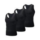 Colete De Fitness Masculino Preto E Branco Com Alças Estreitas E Largas, 1 Ou 3 Peças, Regata