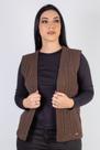 Colete de malha feminino com tranças 60006
