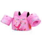 Colete de natação MoKo Toddler Floaties de 10 a 30 kg com apito rosa