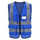 Colete de segurança A-SAFETY Reflective Hi Vis Blue com 8 bolsos