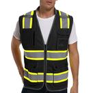 Colete de segurança ArcRidge Reflective para homens e mulheres preto XL