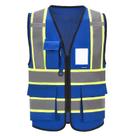 Colete de segurança AYKRM Blue High Visibility Reflective Colete Refletivo