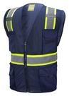 Colete de Segurança CAL PACIFIC Azul-Marinho Refletivo com Múltiplos Bolsos, PP