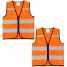 Colete de segurança IDOU High Visibility para crianças de 3 a 6 anos, laranja, pacote com 2 unidades