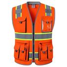 Colete de segurança JKSafety Class 2 Hi-Vis com 10 bolsos, 5G