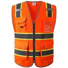Colete de segurança JKSafety High Visibility Orange ANSI/ISEA 107 Classe 2