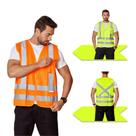 Colete de Segurança Refletivo com Bolso Brascamp Laranja ou Amarelo Alta Visibilidade