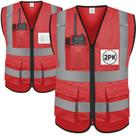 Colete de segurança refletivo TICONN High Visibility Class II Red