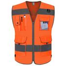 Colete de segurança TCCFCCT Mesh Orange High Visibility para adultos Colete de segurança TCCFCCT Mesh Orange High Visibility para adultos