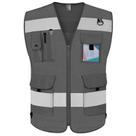 Colete de segurança TCCFCCT Mesh Reflective 9 bolsos de alta visibilidade