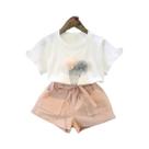 Colete e Shorts de Algodão para Meninas - Conjunto Casual Verão Melario Colete e Shorts de Algodão para Meninas - Conjunto Casual Verão Melario