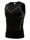 Colete Esportivo Masculino De Compressão Com Secagem Rápida, Absorção De Umidade E Respirável, Colete Esportivo Masculino De Compressão Com Secagem Rápida, Absorção De Umidade E Respirável,