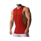 Colete Esportivo Masculino plus Size De Secagem Rápida, Casual, Cor Sólida, Sem Mangas, Solto, Para Colete Esportivo Masculino plus Size De Secagem Rápida, Casual, Cor Sólida, Sem Mangas, Solto, Para