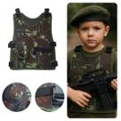 Colete Exército Forças Armadas Camuflado Infantil Ajustável Colete Exército Forças Armadas Camuflado Infantil Ajustável