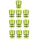 Colete Faixa Sinalizador Refletivo Kit 10 Unidades Segurança Trabalho EPI Transito Obra Fluorescente Bolso Ziper Proteçao Colete Faixa Sinalizador Refletivo Kit 10 Unidades Segurança Trabalho EPI Transito Obra Fluorescente Bolso Ziper Proteçao