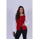 Colete Feminino Alfaiataria Modal Inverno Com Botões Fechado Colete Feminino Alfaiataria Modal Inverno Com Botões Fechado
