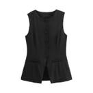 Colete Feminino Branco Sem Mangas - Estilo Streetwear para Verão 2024