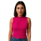 Colete Feminino De Tricô Macio Curto Modal Fechado Casual