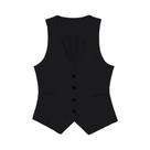 Colete Feminino Elegante De Linho Com Decote Em V Sem Mangas Casual Vintage Chique Para O Verão