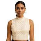 Colete Feminino Fechado De Tricô Modal Casual Curto 1 Un