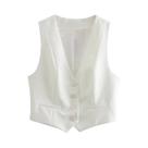 Colete Feminino Preto E Branco Sem Mangas Com Decote Em V, Top Cropped, Colete De Verão Fashion, Colete Feminino Preto E Branco Sem Mangas Com Decote Em V, Top Cropped, Colete De Verão Fashion,