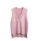 Colete feminino QREXVOG, decote em V, sem mangas, rosa