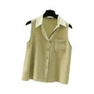 Colete Feminino Sem Mangas Com Gola Polo, Blusa Solta, Moda Coreana, Camisa Casual, Roupas Femininas Colete Feminino Sem Mangas Com Gola Polo, Blusa Solta, Moda Coreana, Camisa Casual, Roupas Femininas