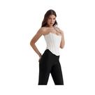 Colete Feminino Sexy sem alça Curto Com Cintura Marcada E Umbigo Exposto, Estilo Corset Com Colete Feminino Sexy sem alça Curto Com Cintura Marcada E Umbigo Exposto, Estilo Corset Com
