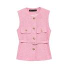 Colete Feminino Slim Fit Da Moda Outono 2025: Estilo Jovem Elegante E Chique