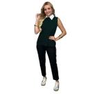 Colete Feminino Tricot Max Fang Pullover Casual Confortável Inverno