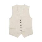 Colete Feminino Vintage Y2K - Decote V, Botões, Casual e Estiloso