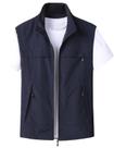 Colete Gihuo Casual, leve, sem mangas, para homens, azul marinho