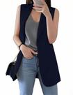 Colete IDEALSANXUN, blazer comprido, sem mangas, primavera, verão, feminino