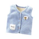Colete Infantil Forrado De Veludo Grosso Para Meninos E Meninas, Roupa Quente De Outono E Inverno