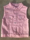 Colete infantil jeans rosa 6 meses