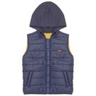 Colete Infantil Look Jeans Dupla-Face Marinho
