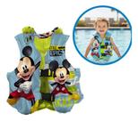 Colete Inflável Infantil 30kg Mickey Piscina Criança Azul-claro