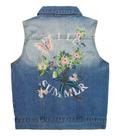 Colete jeans KIDSCOOL SPACE Girls Flower Bordado Azul 2-3 Anos Colete jeans KIDSCOOL SPACE Girls Flower Bordado Azul 2-3 Anos