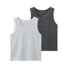 Colete Listrado Multicolorido Para Crianças 1/2/3 Peças, Camiseta Confortável Para Meninos E