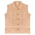 Colete Look Jeans Max Sarja - PESSEGO - 4