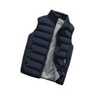 Colete Masculino Corta-Vento Sem Mangas De Pluma Quente E Grosso Para Inverno Casual