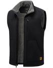 Colete masculino Cotrasen, de algodão, forrado em sherpa, preto quente, S