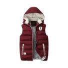 Colete Masculino De Inverno 5XL Com Capuz, Sem Mangas, Casual, Quente E À Prova De Vento
