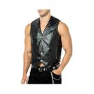 Colete Masculino De material sintético Para Motociclistas, Cadarços Ajustáveis, Bolsos Ocultos, Arjen
