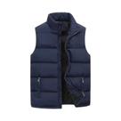 Colete Masculino Impermeável De Inverno Com Zíper, Gola Alta E Estilo Casual