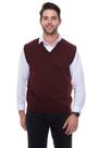 Colete Masculino Passion Tricot liso Vinho P