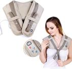 Colete Massageador Shiatsu Cervical Ombros Costas Com Calor Relaxante Alívio De Cansaço Bivolt